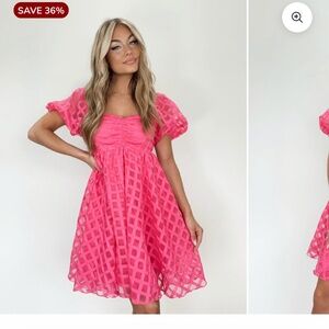 Pink babydoll dress